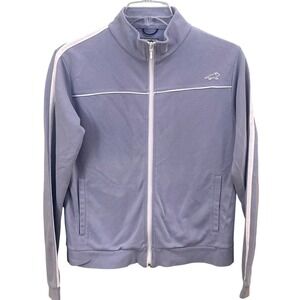 Horny Toad Track Jacket Periwinkle Blue Full Zip Athletic Large VTG Woman's